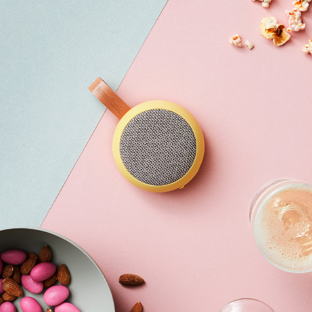 Kreafunk Ago 2 Fabric Bluetooth Speaker - Soft Yellow-Kreafunk-Mood