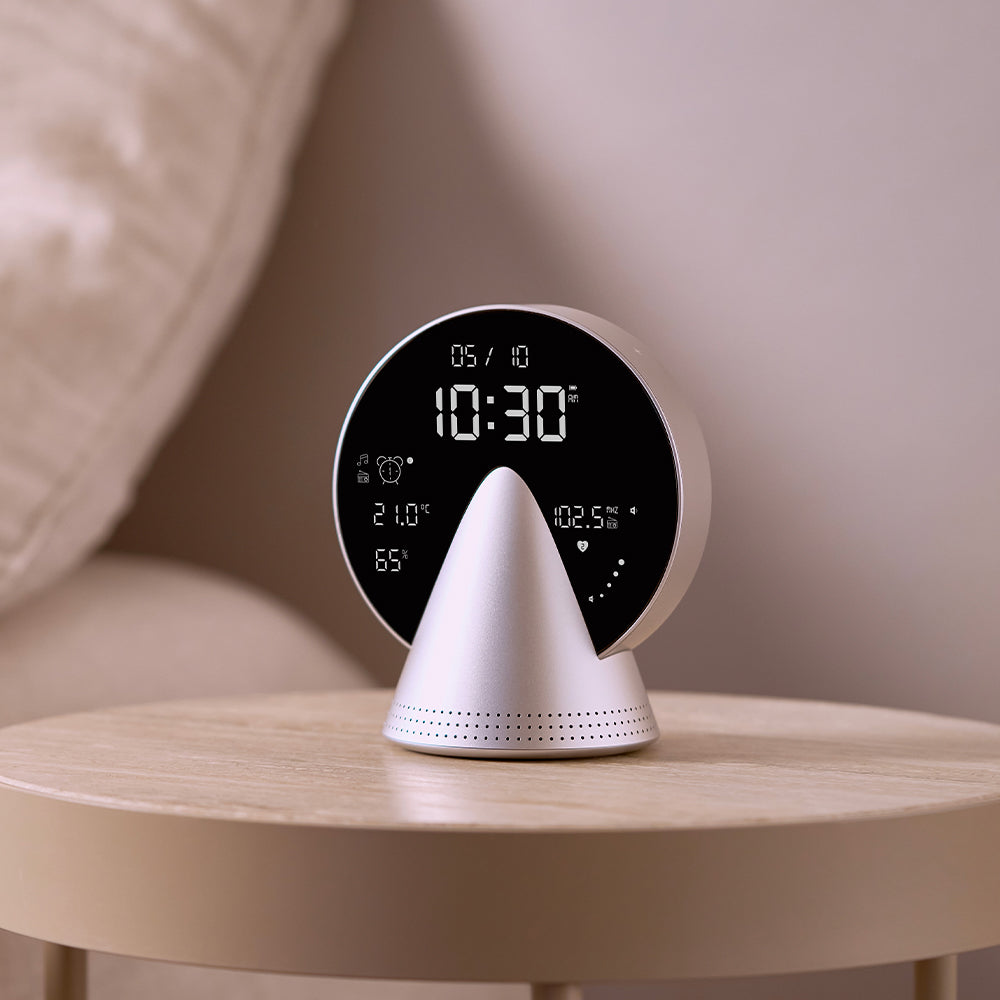 Lexon Conic Radio Alarm Clock With Fm & Built-In Bluetooth Speaker - Alu Polish-Lexon-Mood