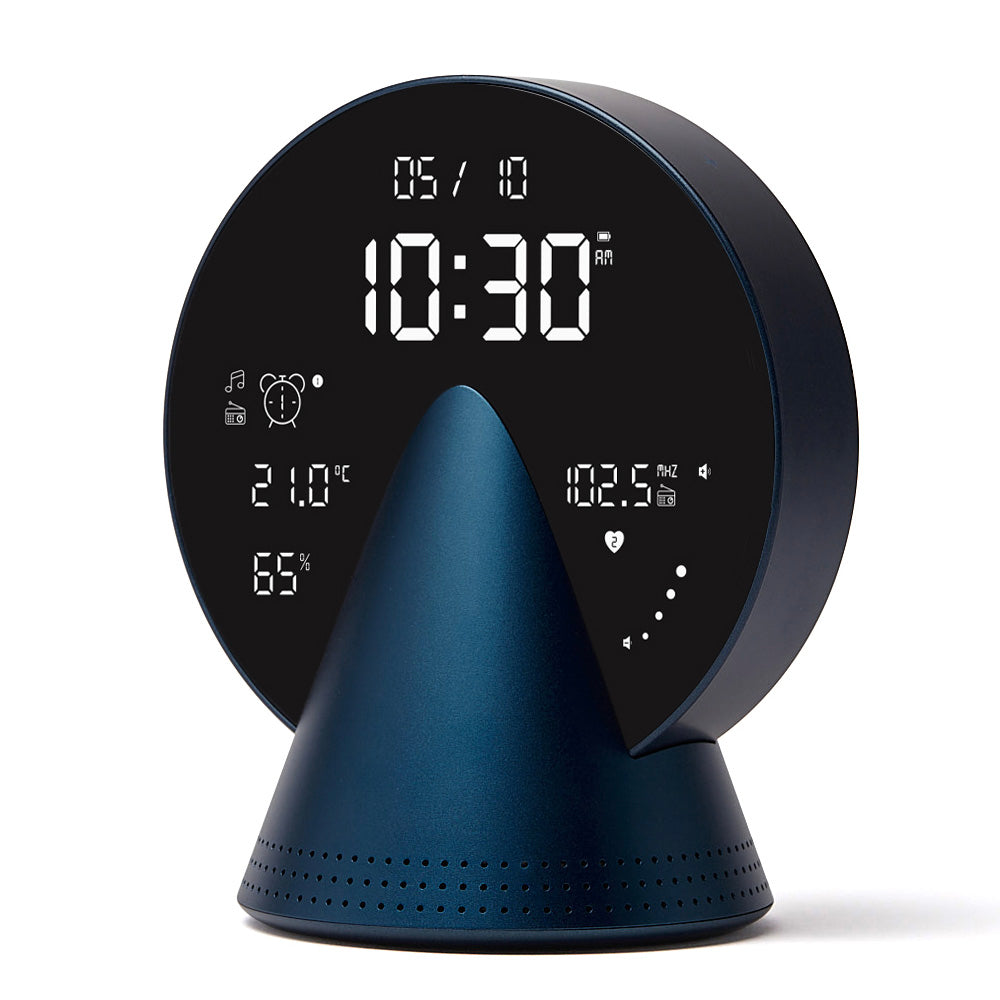 Lexon Conic Radio Alarm Clock With Fm & Built-In Bluetooth Speaker - Blue-Lexon-Mood