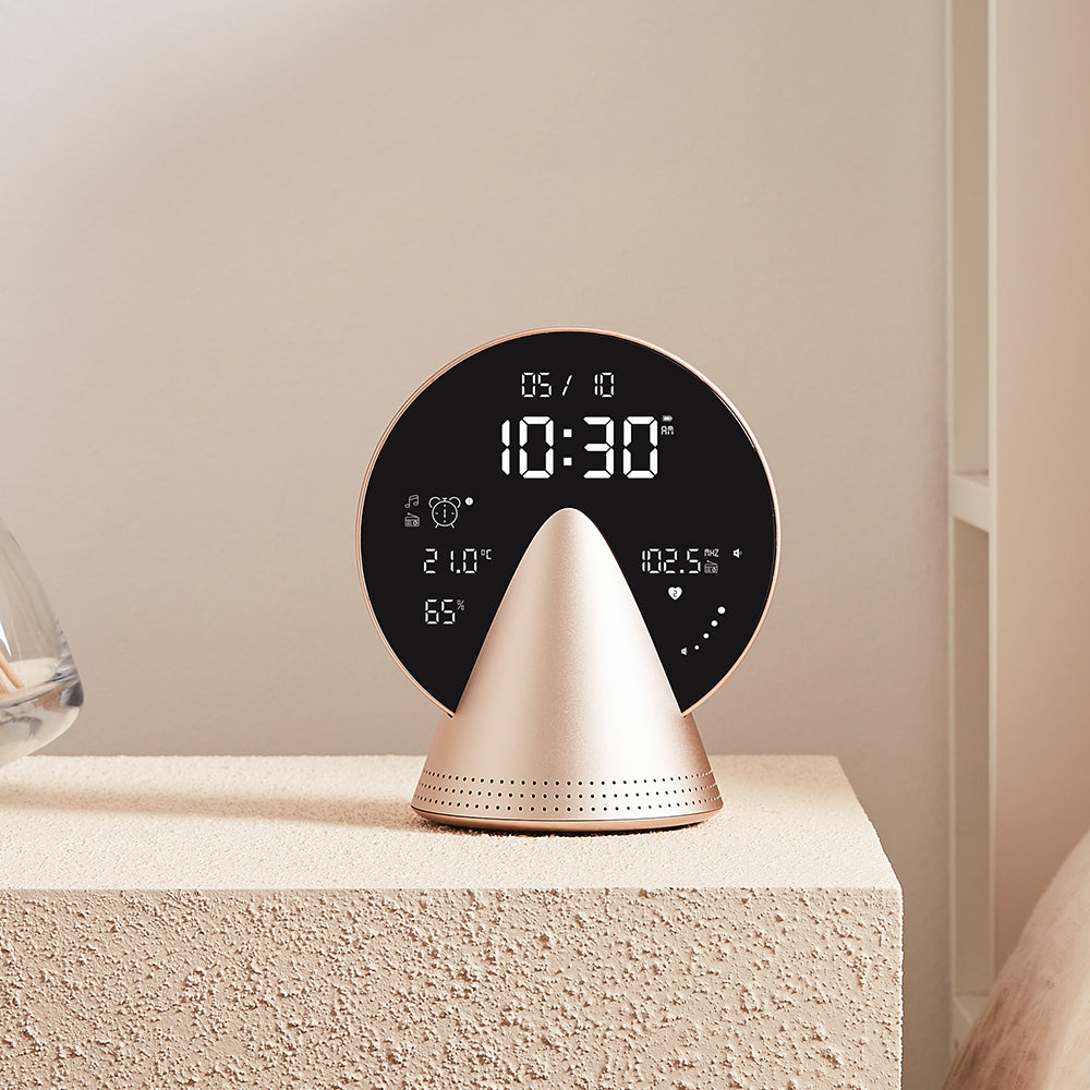 Lexon Conic Radio Alarm Clock With Fm & Built-In Bluetooth Speaker - Gold-Lexon-Mood