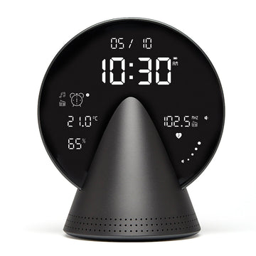 Lexon Conic Radio Alarm Clock With Fm & Built-In Bluetooth Speaker - Grey-Lexon-Mood