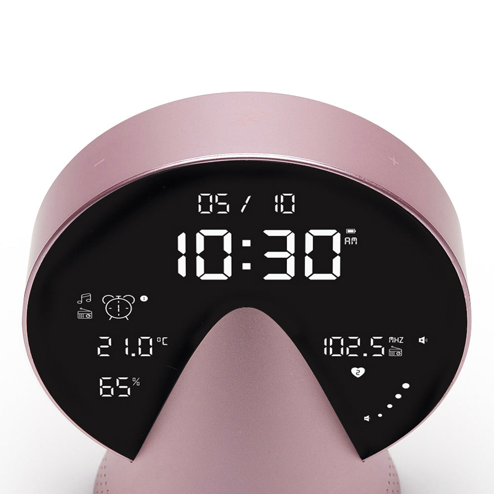 Lexon Conic Radio Alarm Clock With Fm & Built-In Bluetooth Speaker - Pink-Lexon-Mood