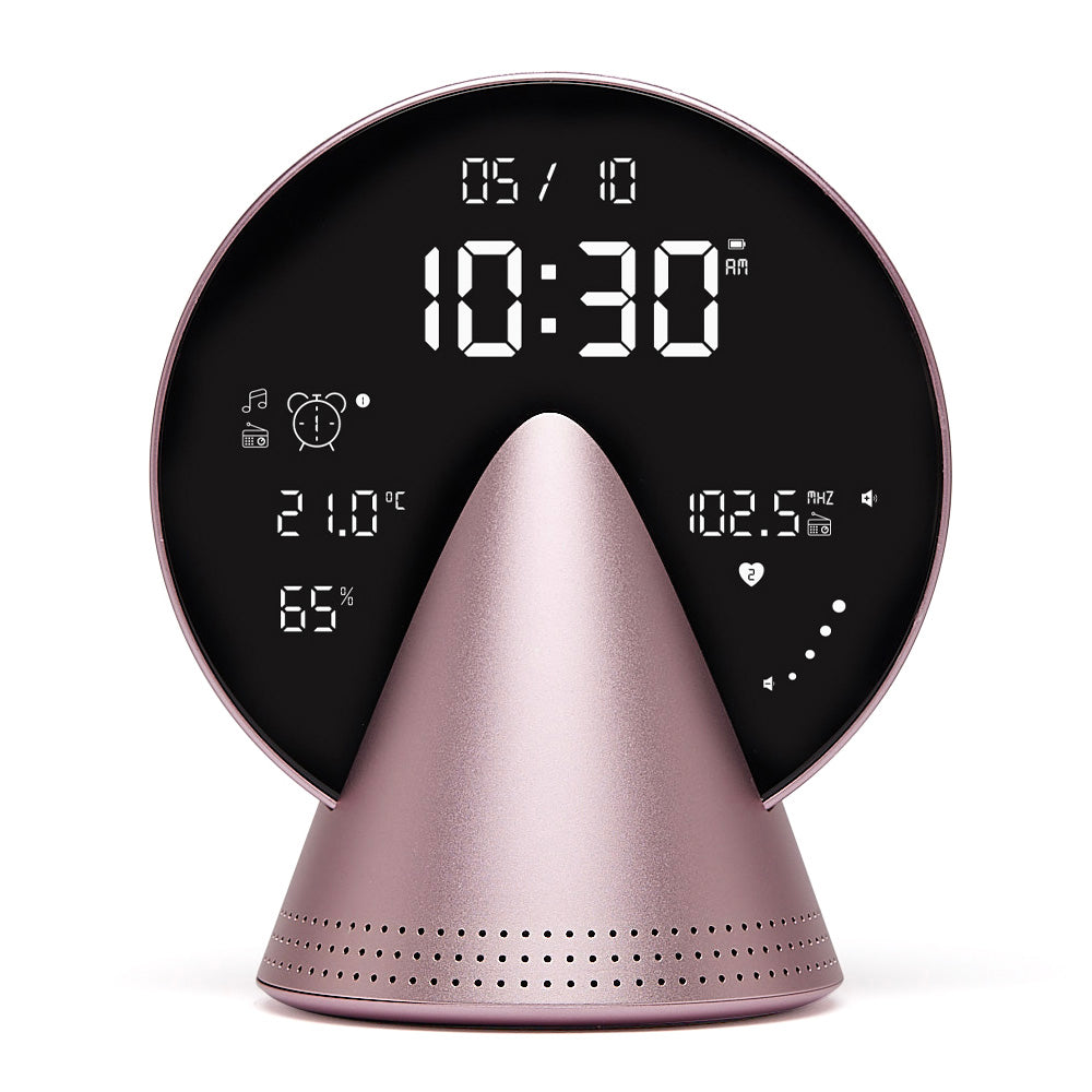 Lexon Conic Radio Alarm Clock With Fm & Built-In Bluetooth Speaker - Pink-Lexon-Mood