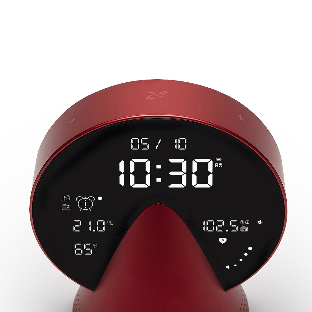 Lexon Conic Radio Alarm Clock With Fm & Built-In Bluetooth Speaker - Red-Lexon-Mood