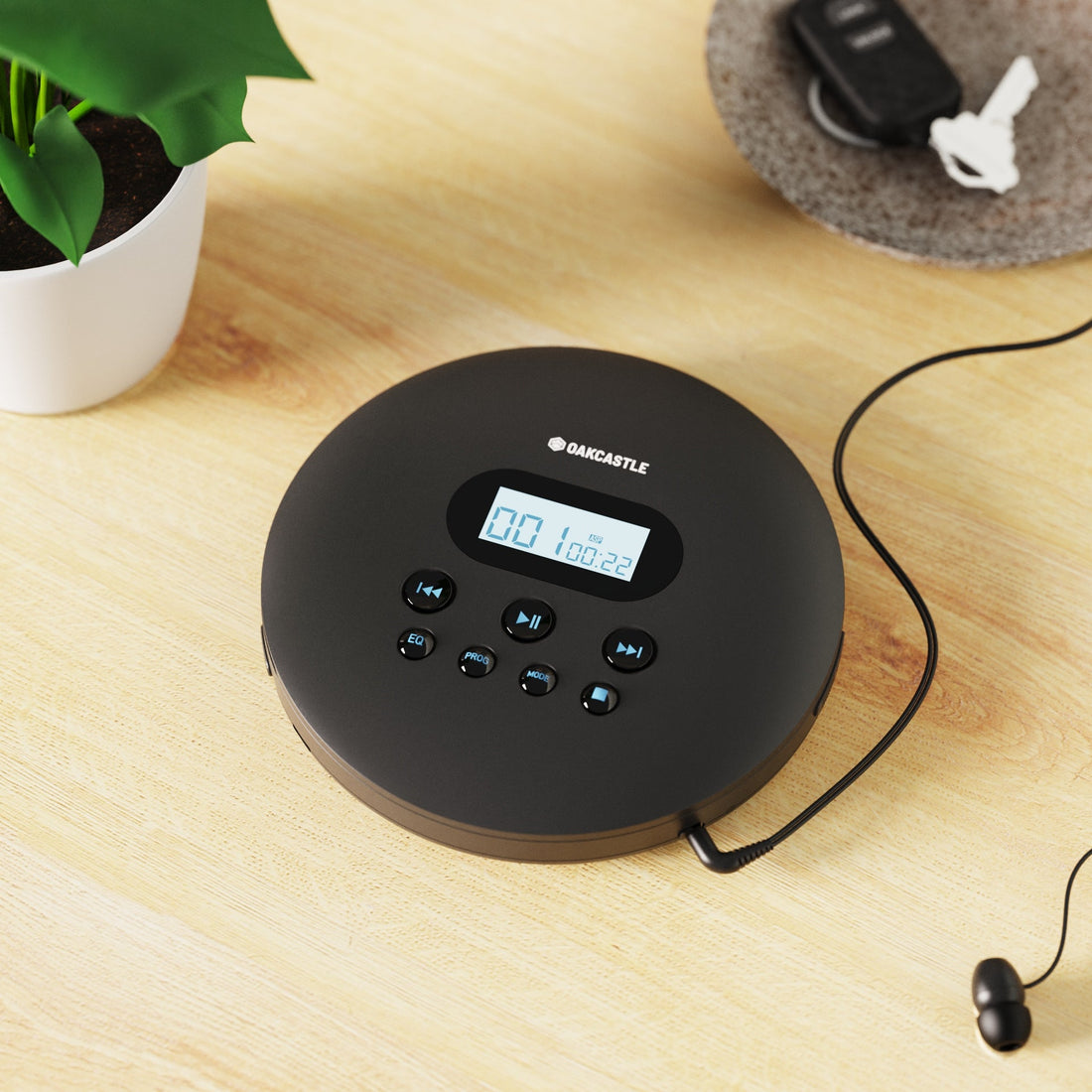Majority Oakcastle CD100 Bluetooth Portable CD Player - Black-Majority-Mood