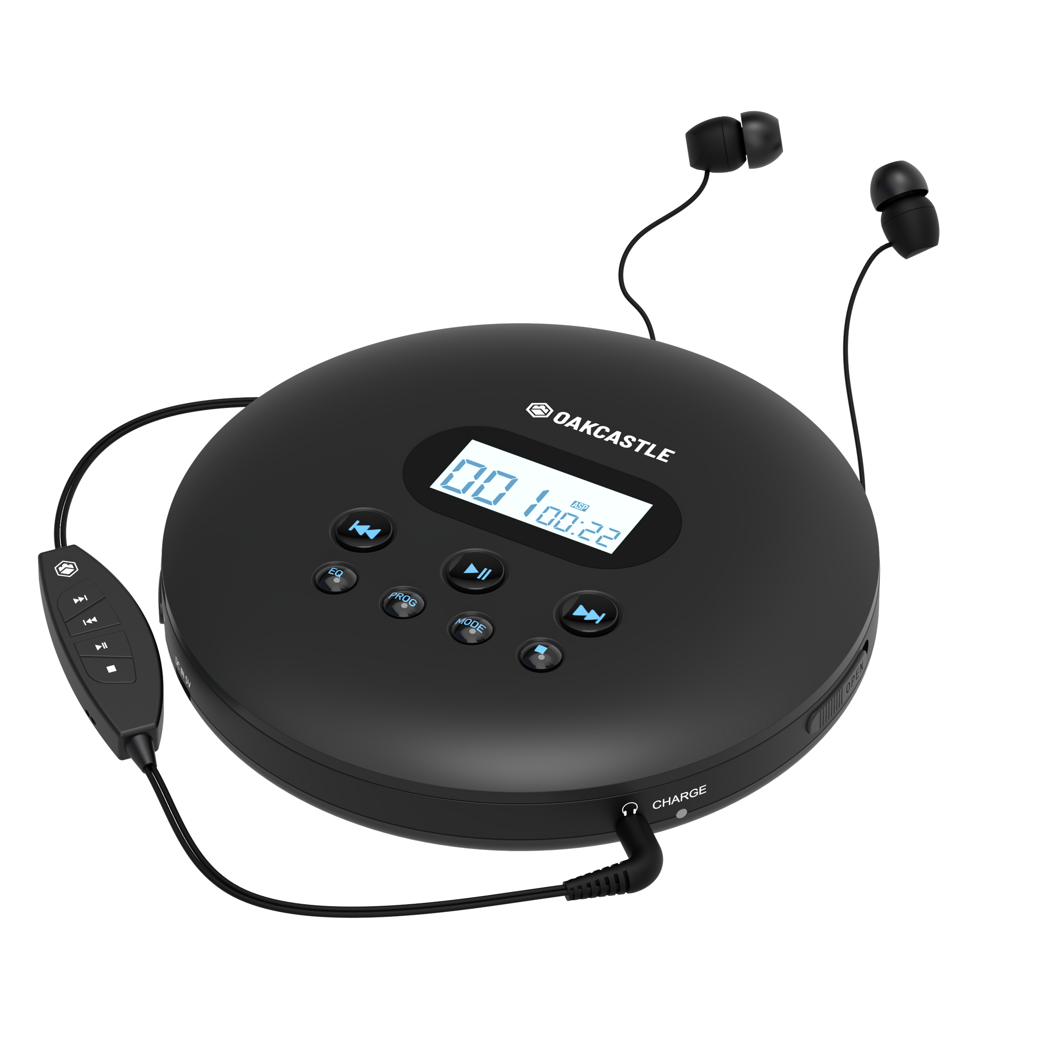 Majority Oakcastle CD100 Bluetooth Portable CD Player - Black-Majority-Mood