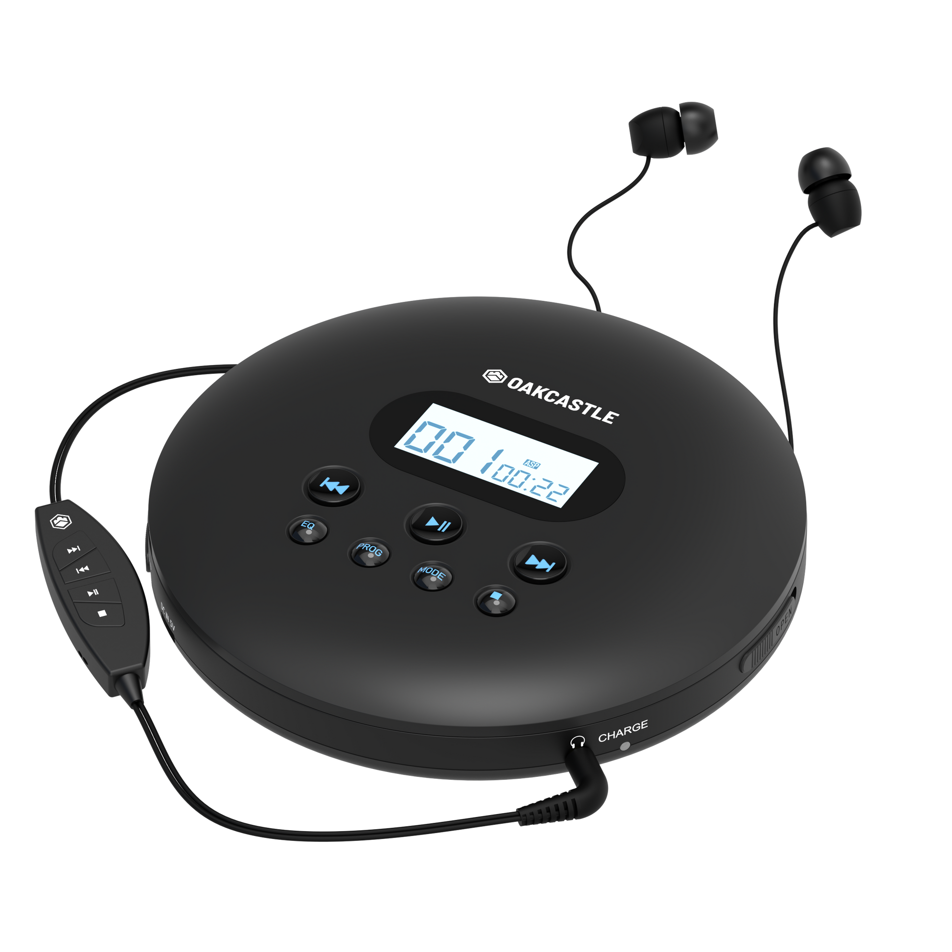 Majority Oakcastle CD100 Bluetooth Portable CD Player - Black-Majority-Mood