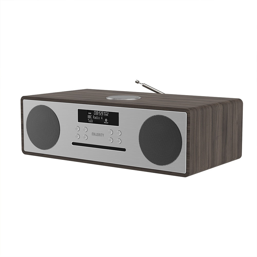 Majority Oakington Bluetooth, DAB Radio & CD Player-Walnut-Majority-Mood