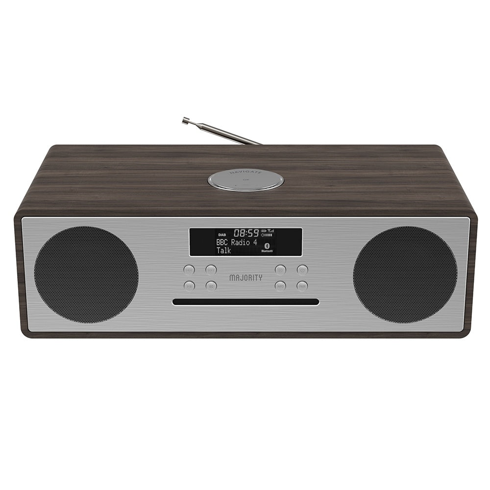 Majority Oakington Bluetooth, DAB Radio & CD Player-Walnut-Majority-Mood
