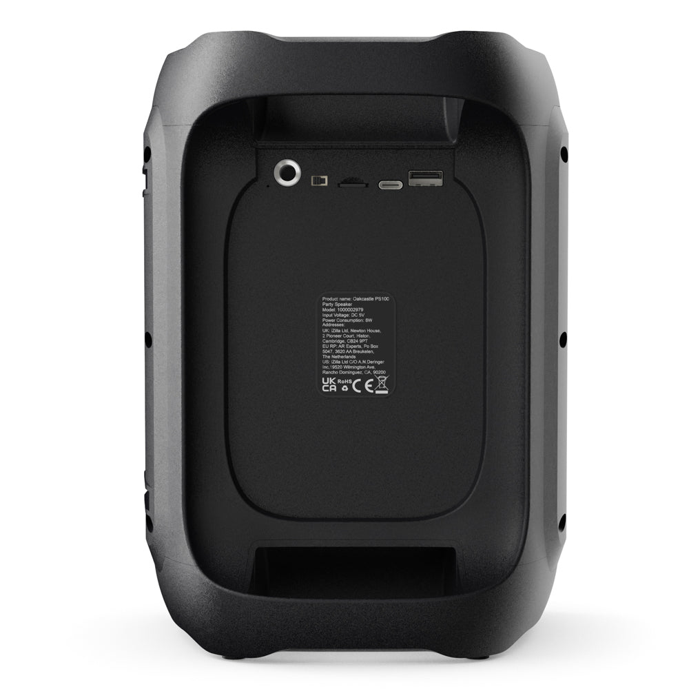 Majority PS100 - Party Speaker 40w Bluetooth Karaoke-DJ-Party-PA System - Black-Majority-Mood