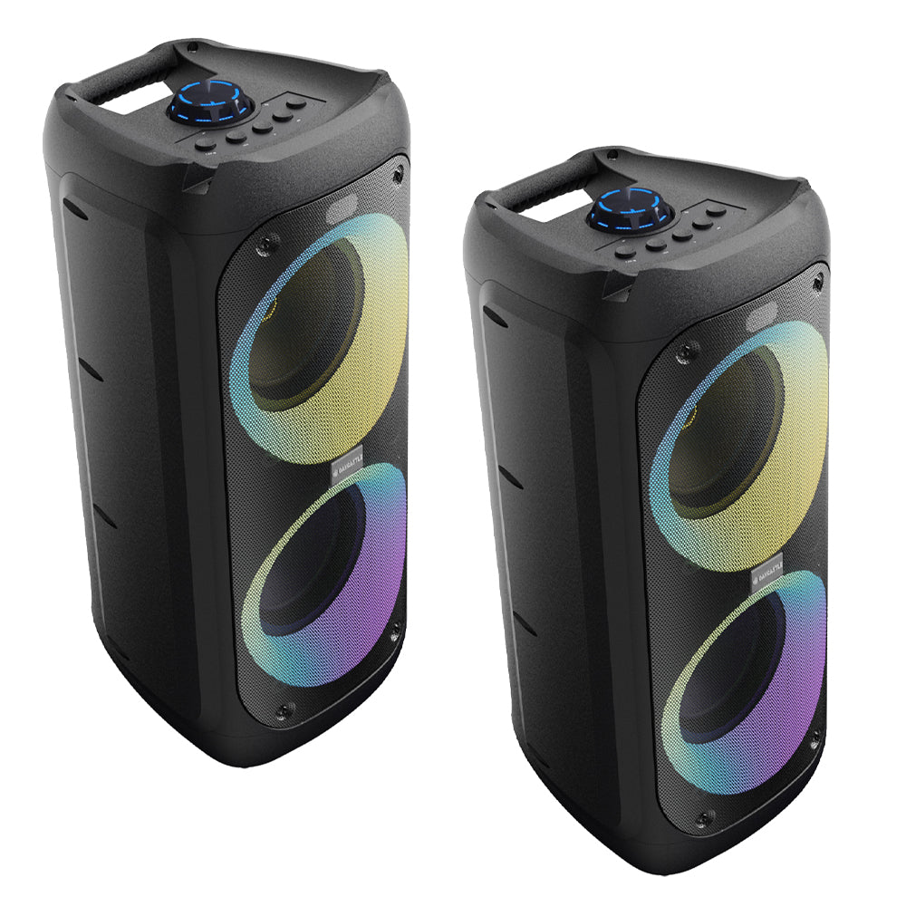 Majority PS200 -Bundled Party Speaker 80w Bluetooth Karaoke-DJ-Party-PA System - Black-Majority-Mood