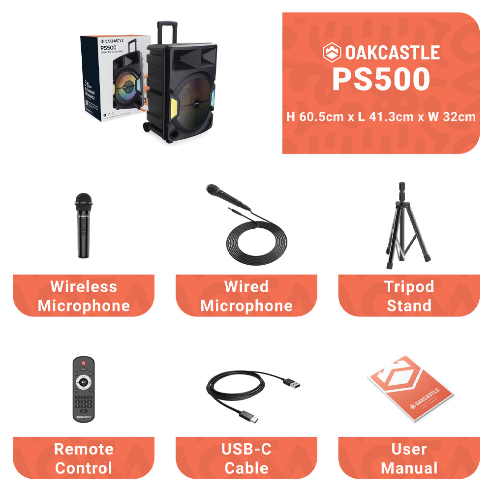 Majority PS500 - PA System 150w Bluetooth Karaoke-DJ-Party-PA System - Black-Majority-Mood
