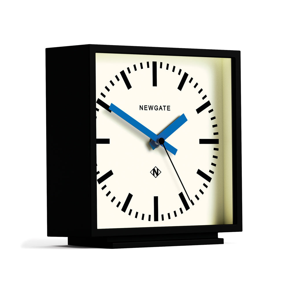 Newgate Amp Mantel Clock Black With Blue Hands-Newgate-Mood