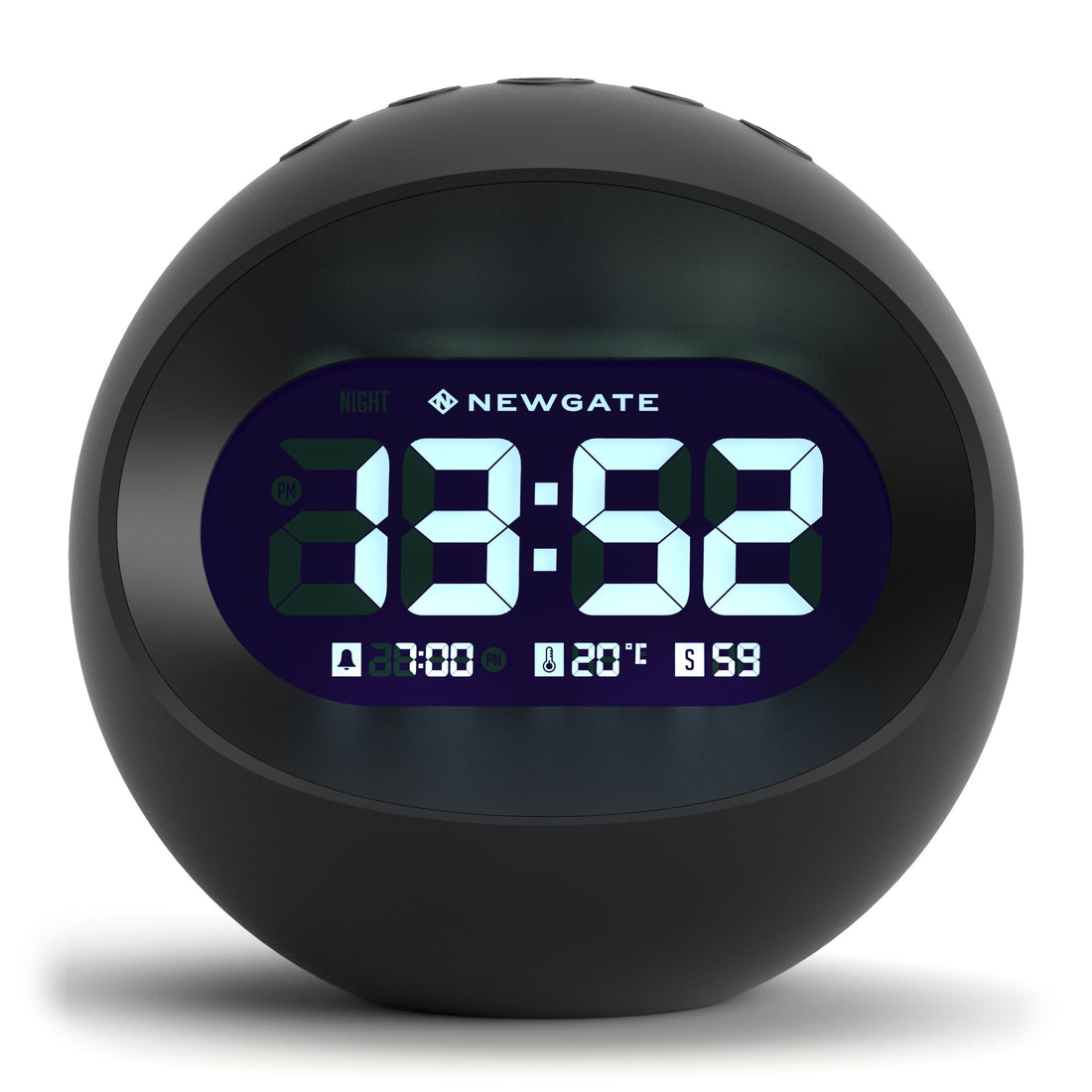 Newgate Centre Of The Earth Lcd Alarm Clock Black-Newgate-Mood