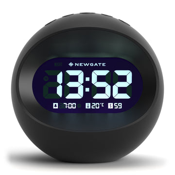 Newgate Centre Of The Earth Lcd Alarm Clock Black-Newgate-Mood