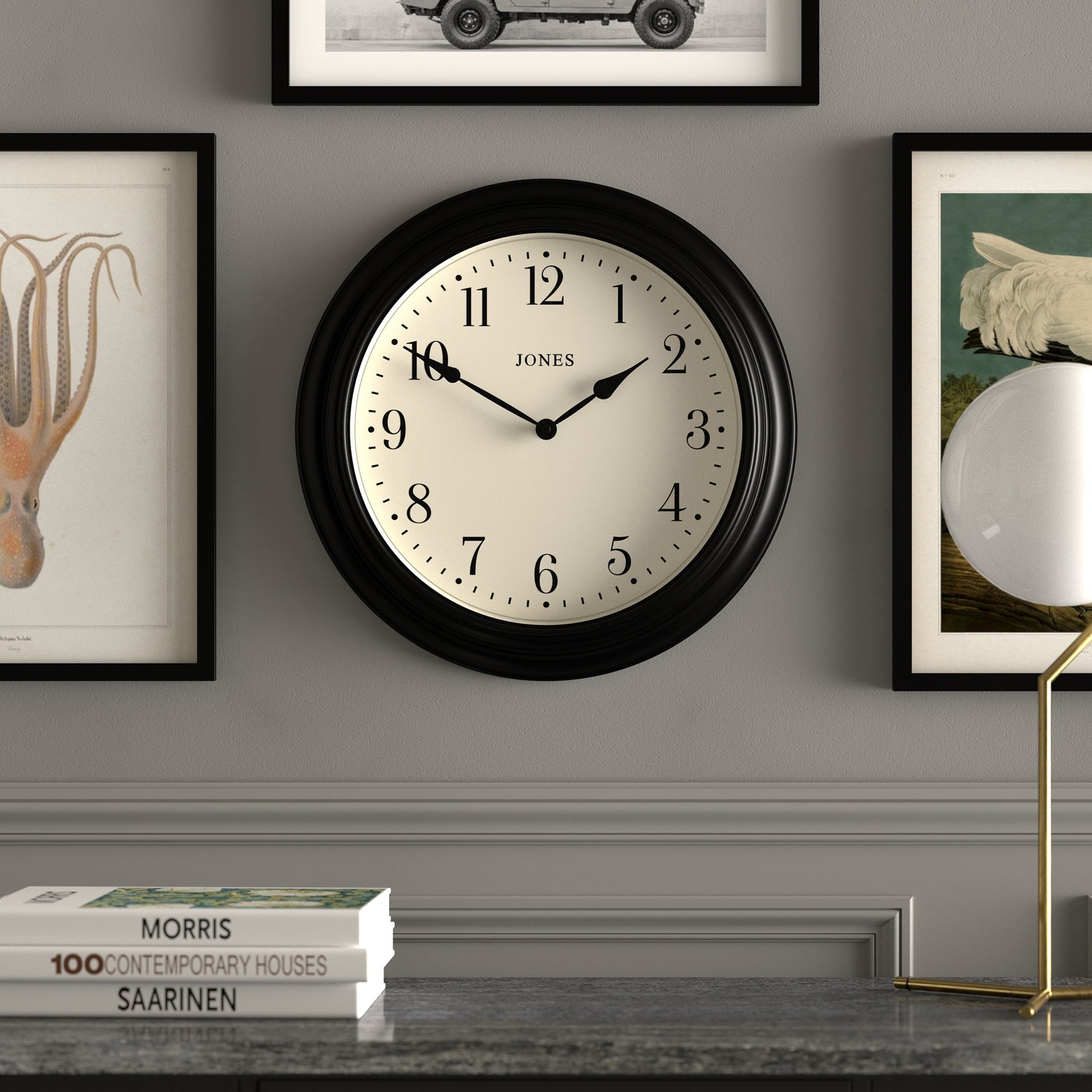 Newgate Jones Supper Club Clock Black-Newgate-Mood