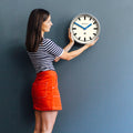 Newgate Luggage Wall Clock Galvanised Blue Hands-Newgate-Mood