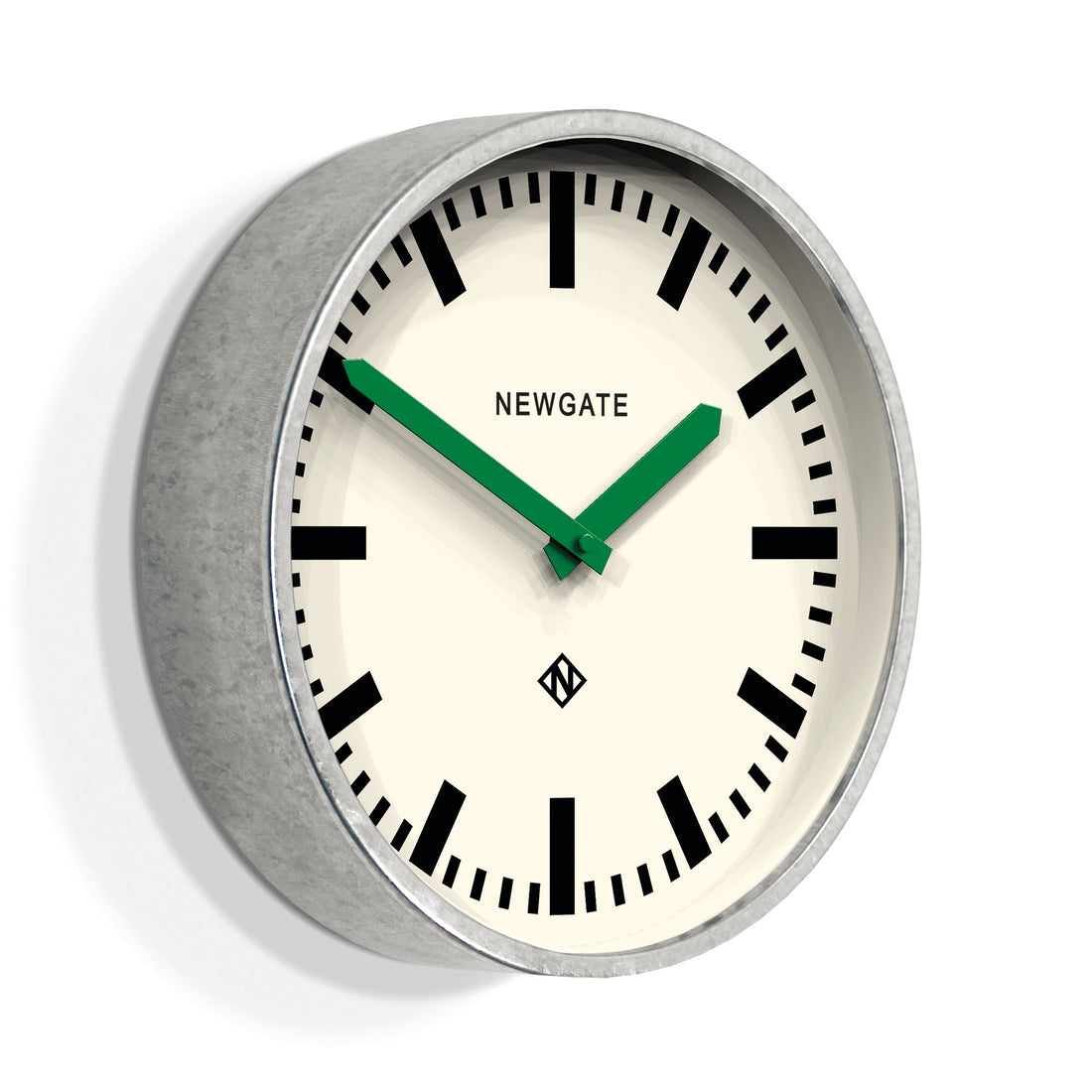 Newgate Luggage Wall Clock Galvanised Green Hands-Newgate-Mood