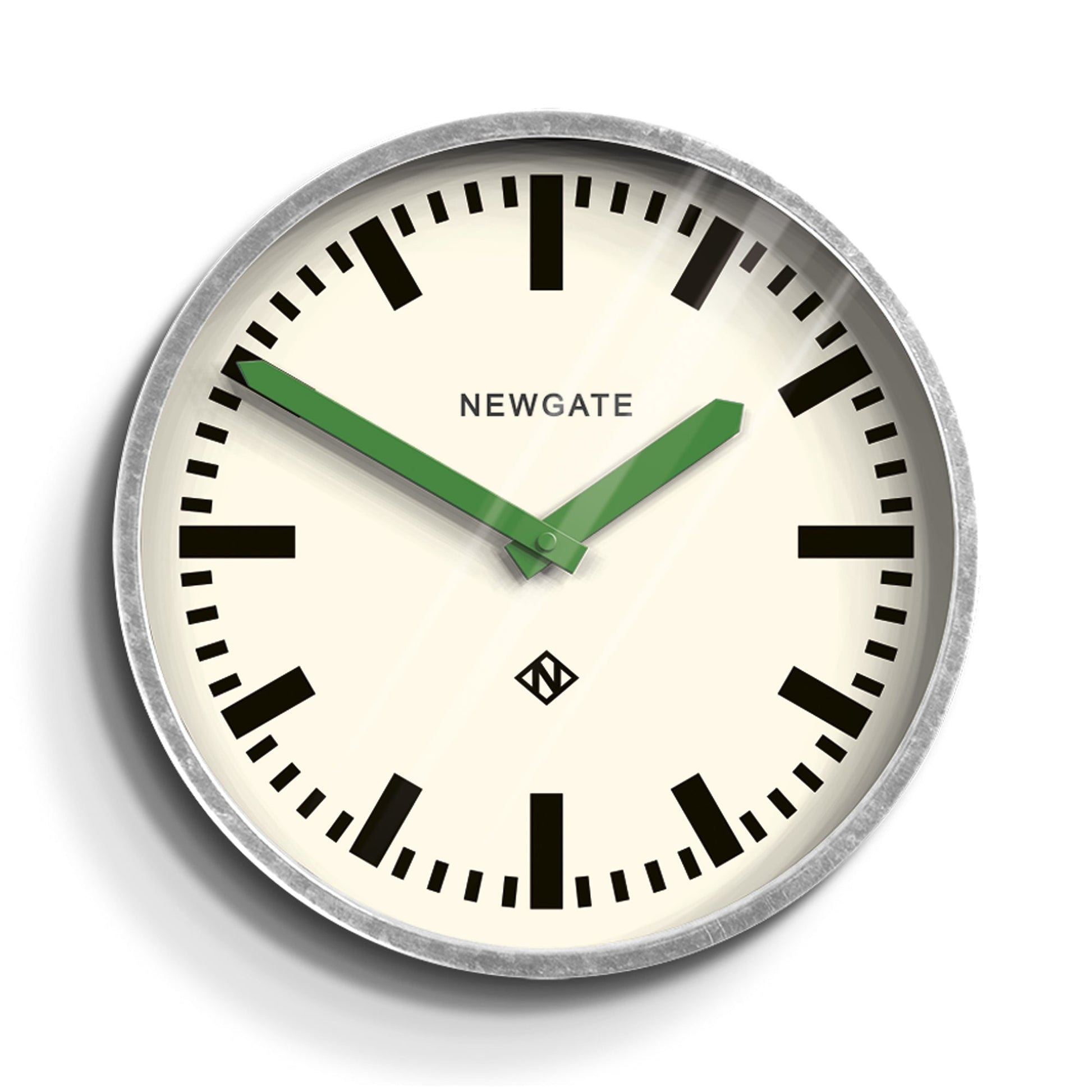 Newgate Luggage Wall Clock Galvanised Green Hands-Newgate-Mood