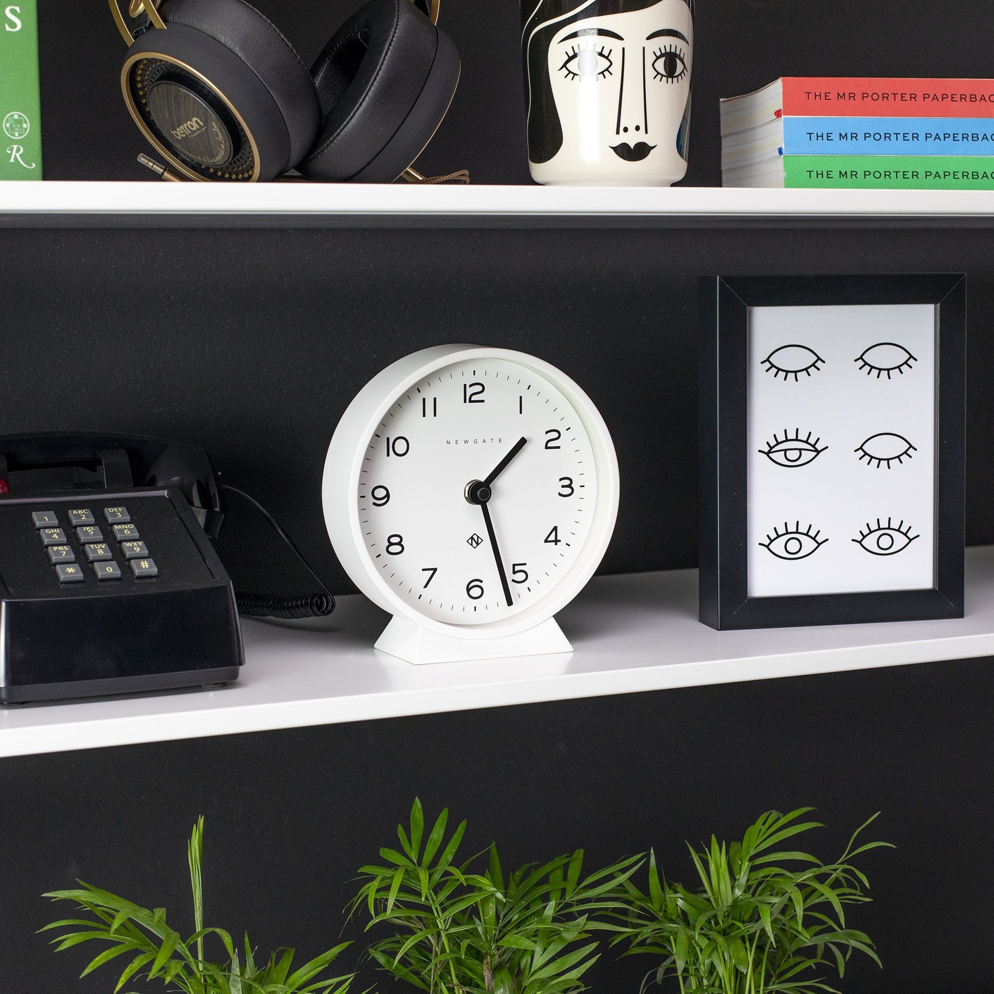 Newgate M Mantel Clock Pebble White-Newgate-Mood