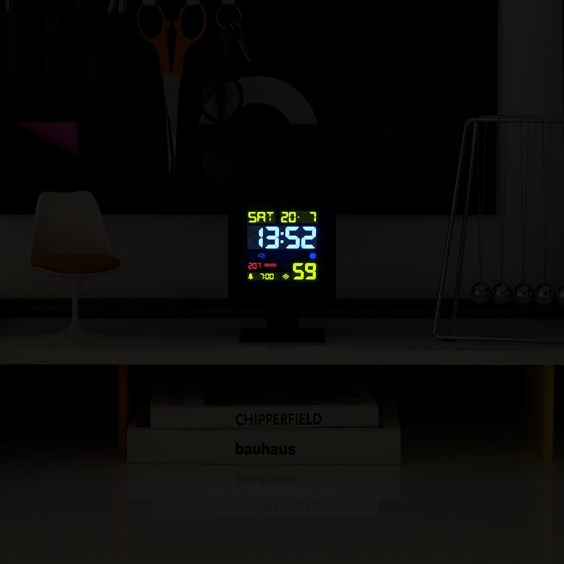 Newgate Monolith Lcd Alarm Clock Black-Newgate-Mood