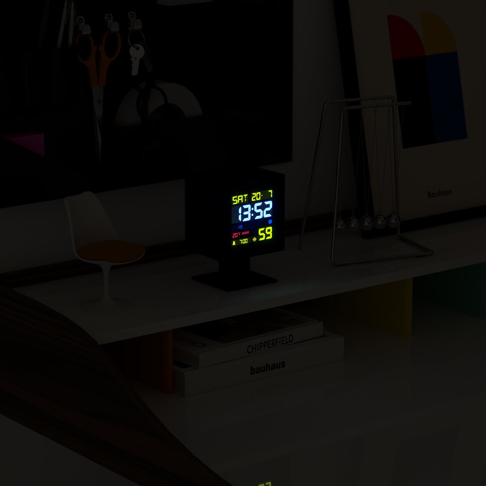 Newgate Monolith Lcd Alarm Clock Black-Newgate-Mood