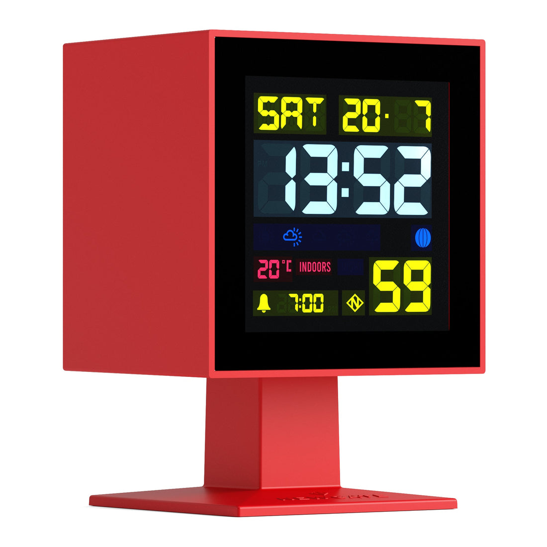 Newgate Monolith Lcd Alarm Clock Fire Engine Red-Newgate-Mood