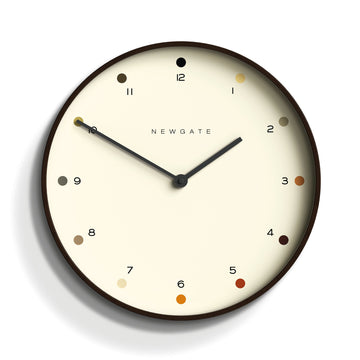 Newgate Mr Clarke Clock Dark Wood Dot Dial 40-Newgate-Mood
