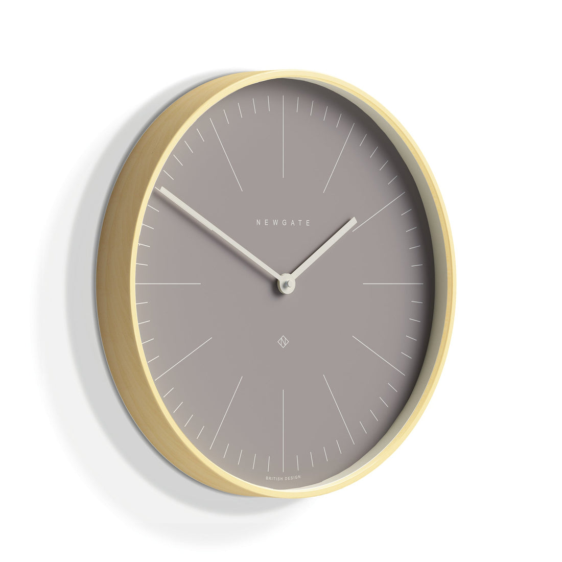 Newgate Mr Clarke Clock Pale Wood Clay Grey Dial*-Newgate-Mood