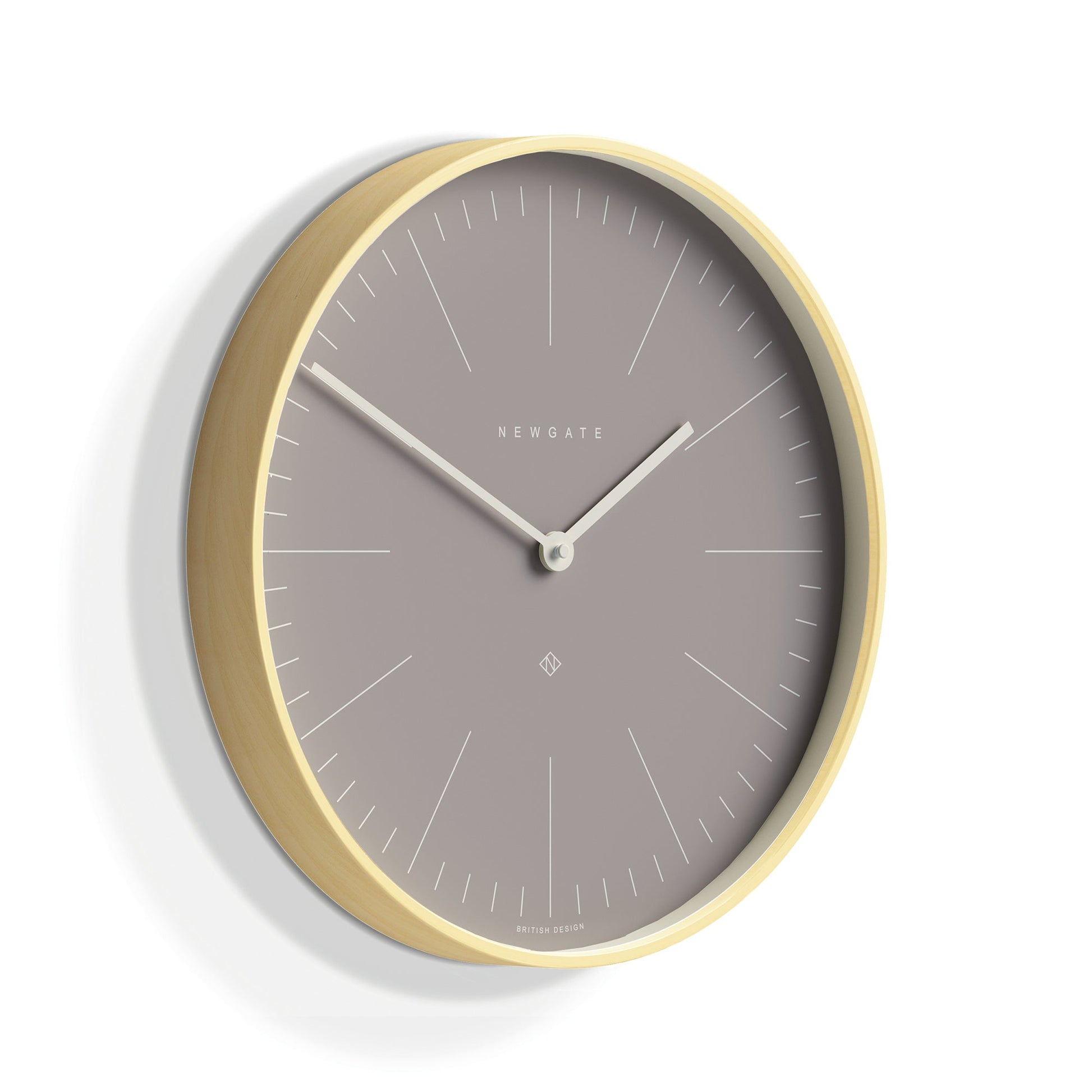 Newgate Mr Clarke Clock Pale Wood Clay Grey Dial*-Newgate-Mood