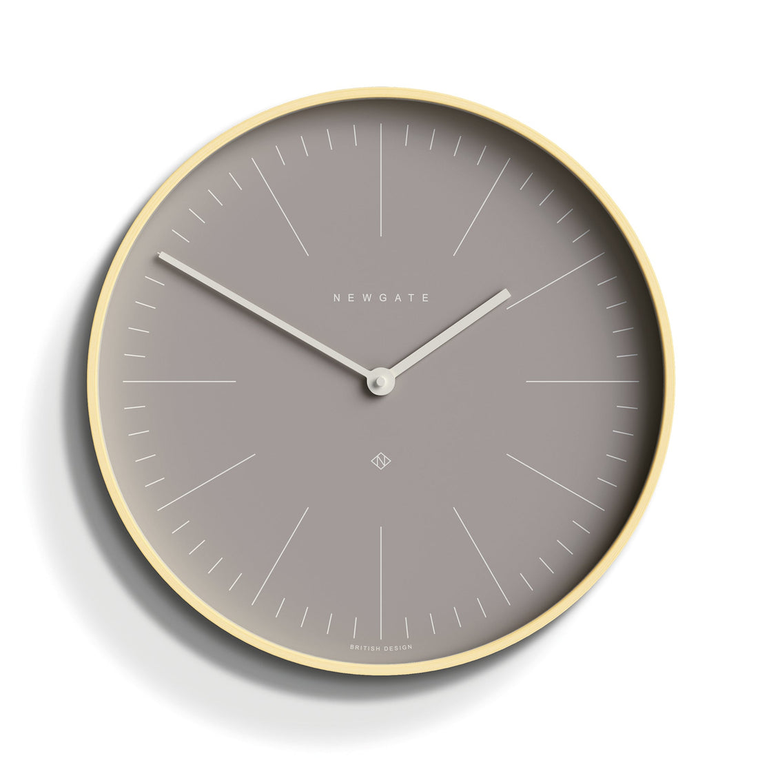 Newgate Mr Clarke Clock Pale Wood Clay Grey Dial*-Newgate-Mood