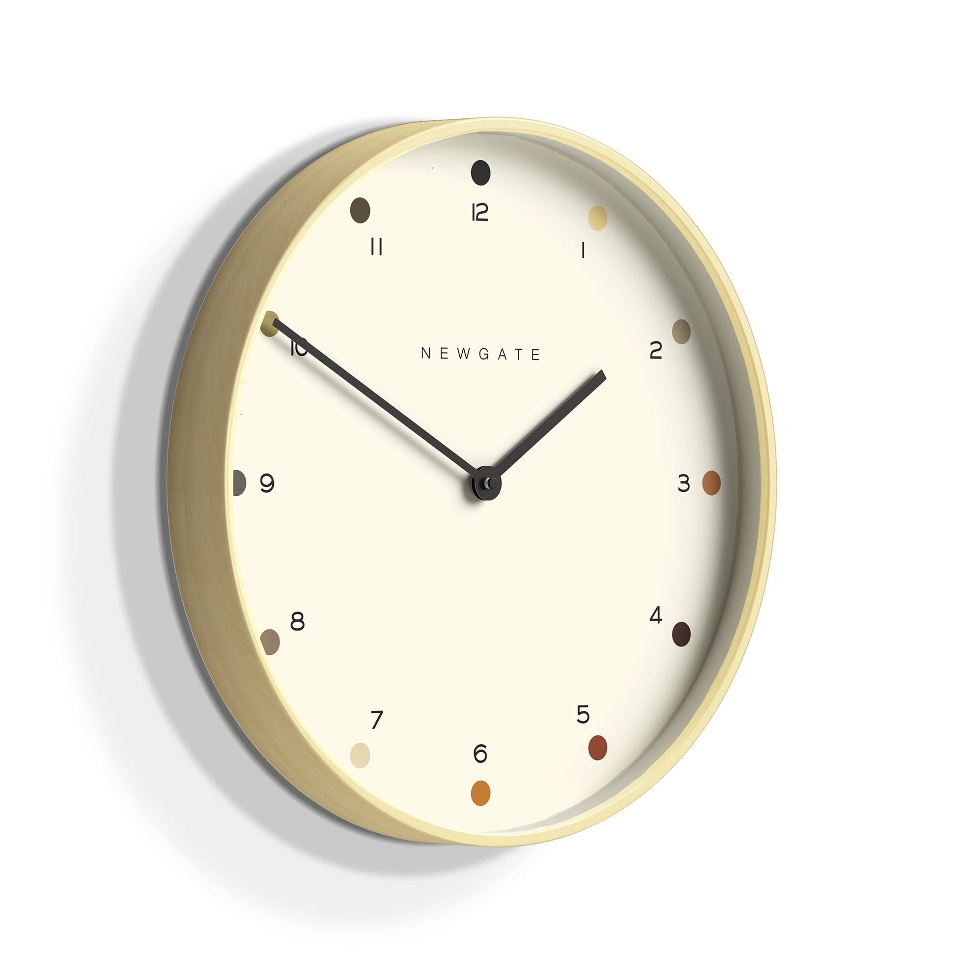 Newgate Mr Clarke Clock Pale Wood Dot Dial-Newgate-Mood