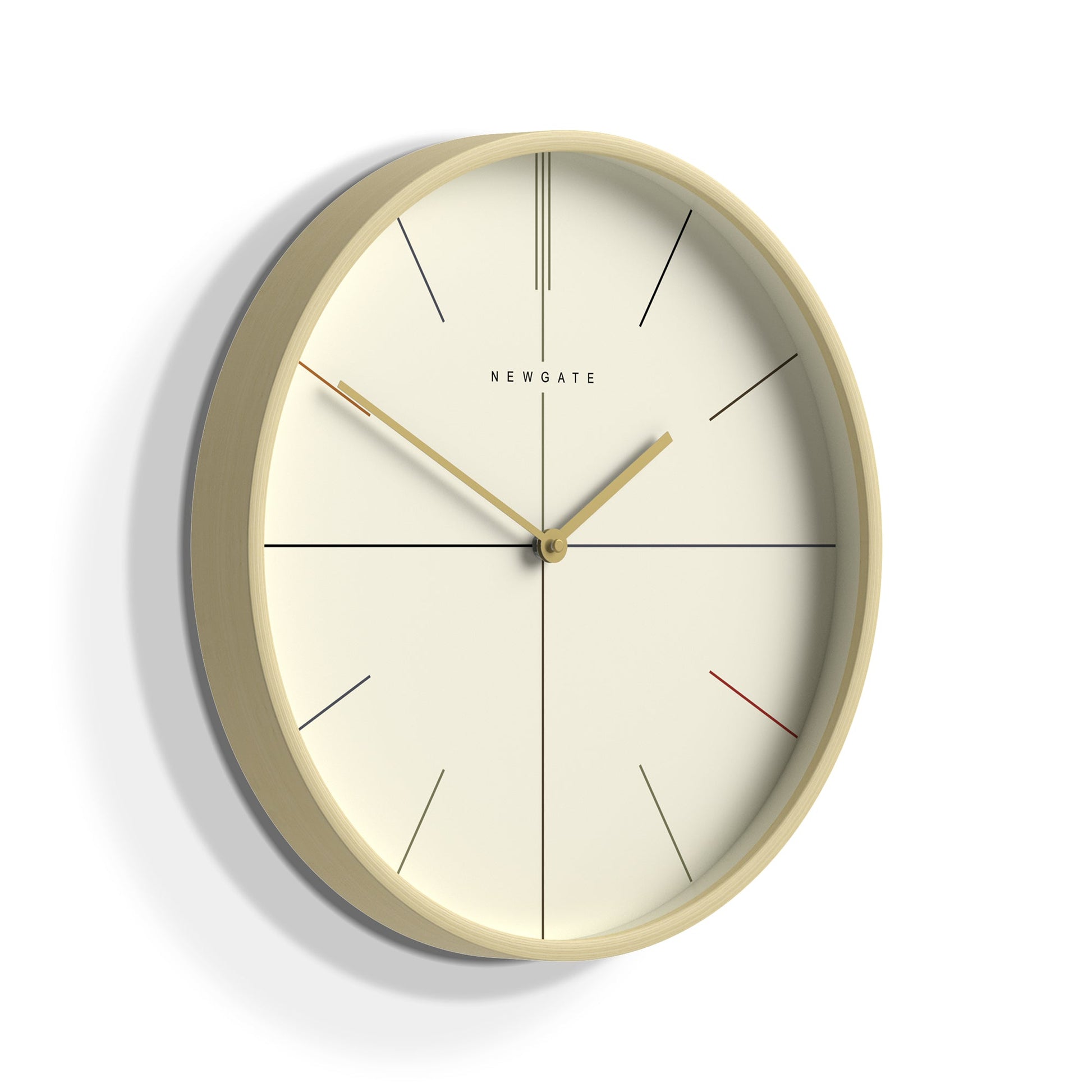 Newgate Mr Clarke Clock Pale Wood Hockey Dial-Newgate-Mood