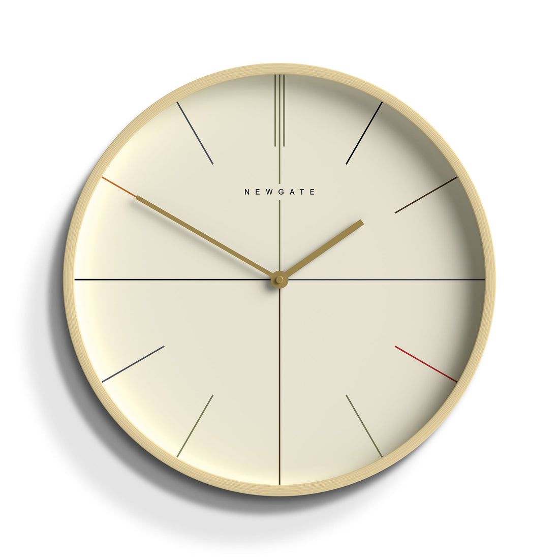 Newgate Mr Clarke Clock Pale Wood Hockey Dial-Newgate-Mood