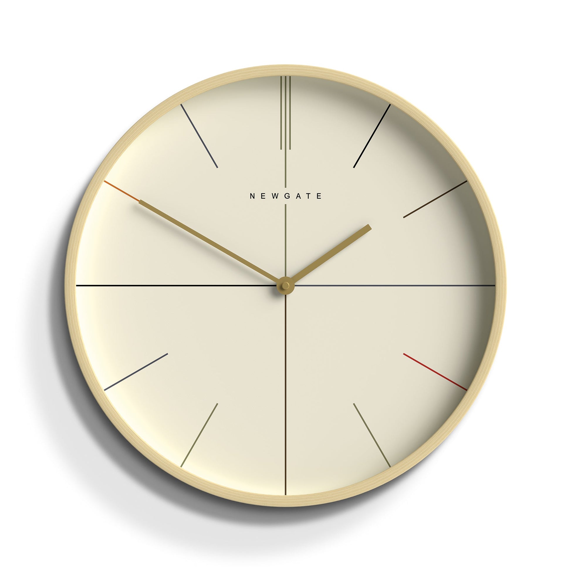 Newgate Mr Clarke Clock Pale Wood Hockey Dial-Newgate-Mood