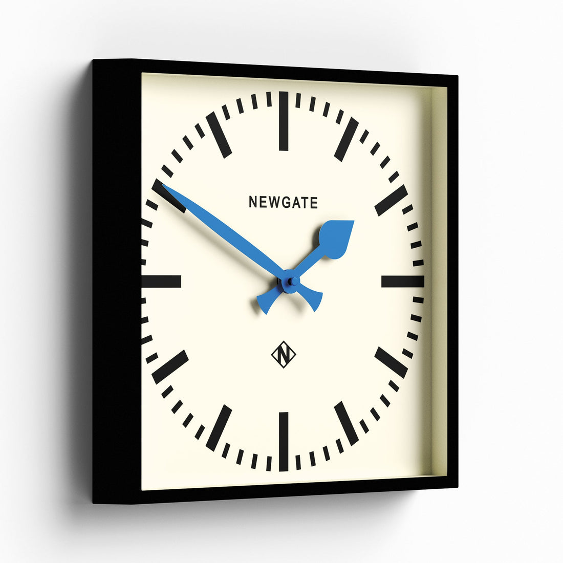 Newgate Number Five Wall Clock Black Blue Hands-Newgate-Mood
