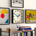 Newgate Number Five Wall Clock Black Blue Hands-Newgate-Mood