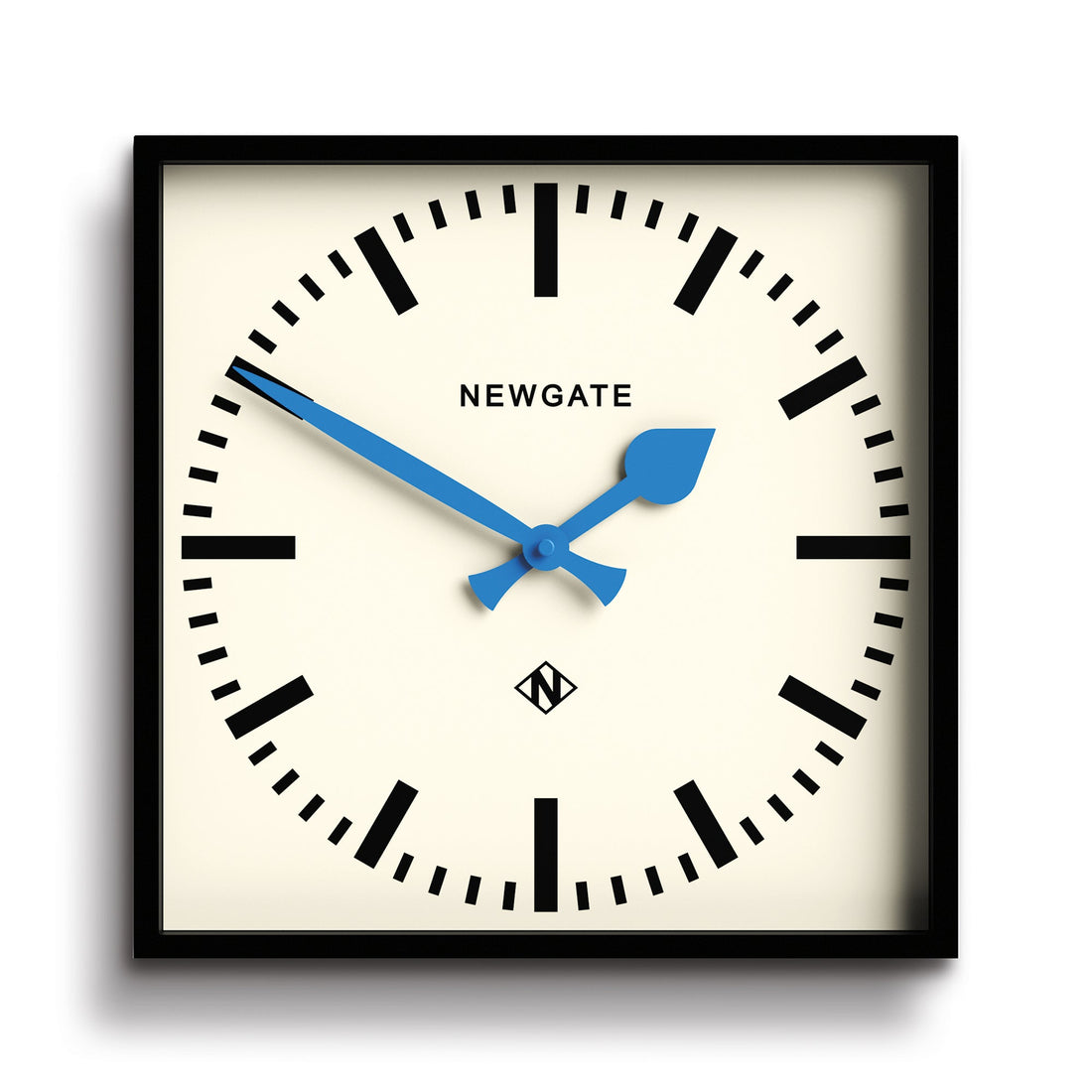 Newgate Number Five Wall Clock Black Blue Hands-Newgate-Mood