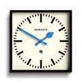 Newgate Number Five Wall Clock Black Blue Hands-Newgate-Mood