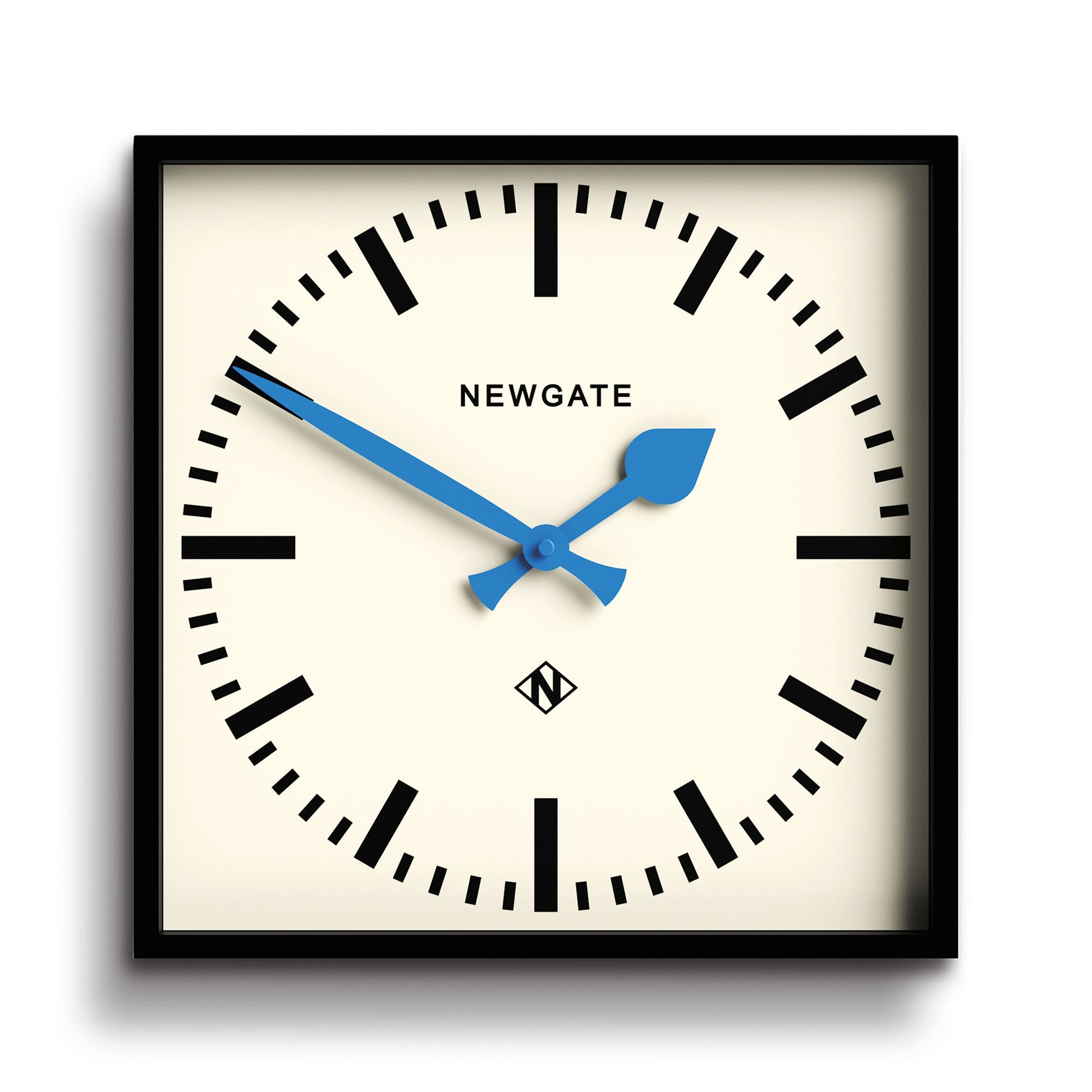 Newgate Number Five Wall Clock Black Blue Hands-Newgate-Mood