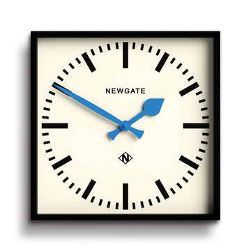 Newgate Number Five Wall Clock Black Blue Hands-Newgate-Mood