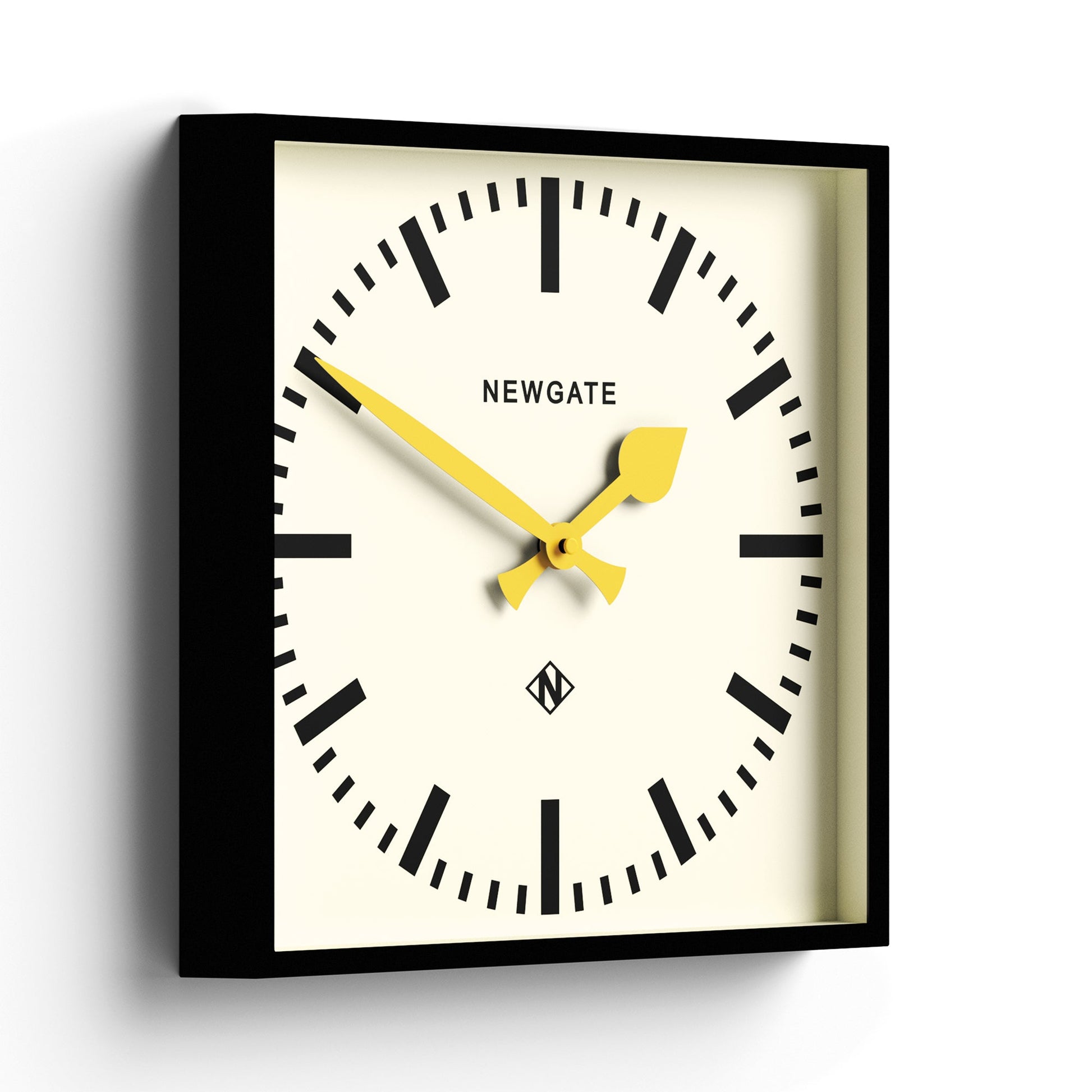 Newgate Number Five Wall Clock Black Yellow Hands-Newgate-Mood
