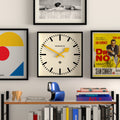 Newgate Number Five Wall Clock Black Yellow Hands-Newgate-Mood