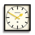 Newgate Number Five Wall Clock Black Yellow Hands-Newgate-Mood