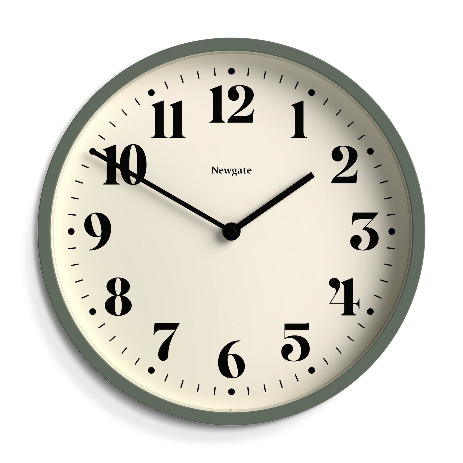 Newgate Number Four Wall Clock Matte Asparagus Green-Newgate-Mood
