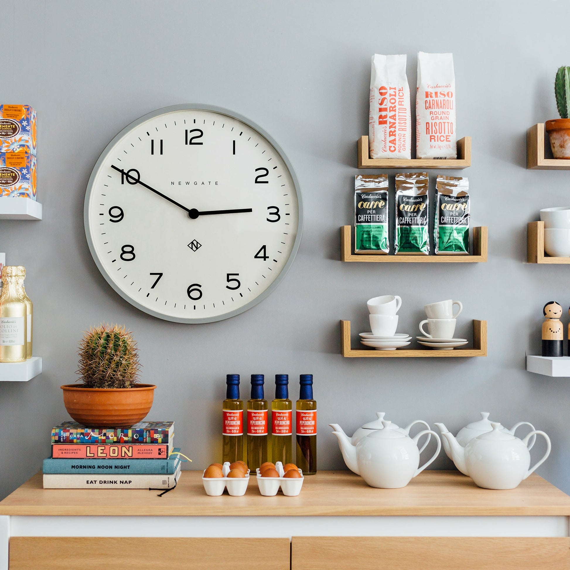Newgate Number One Clock Echo Posh Grey-Newgate-Mood