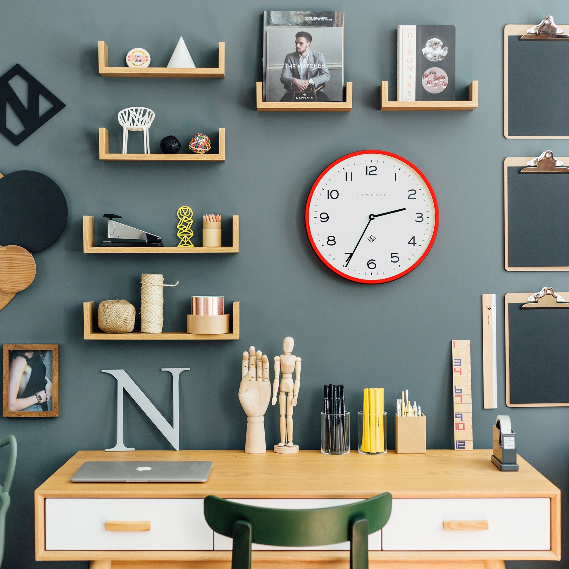 Newgate Number Three Echo Clock Silicone Red-Newgate-Mood