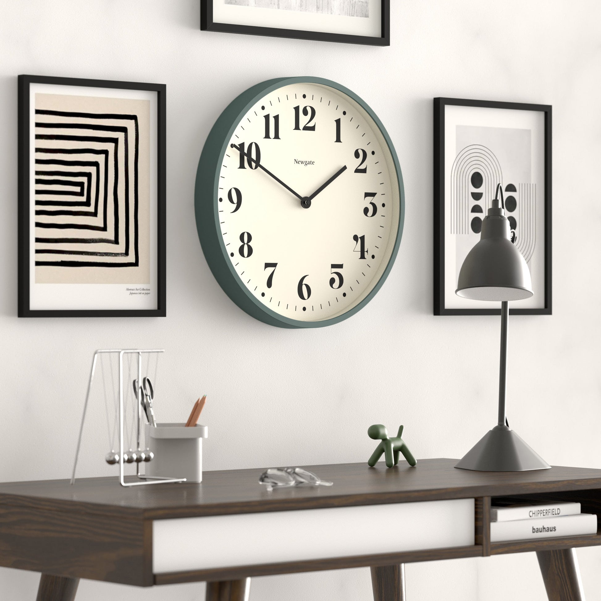 Newgate Number Two Wall Clock Asparagus Green-Newgate-Mood