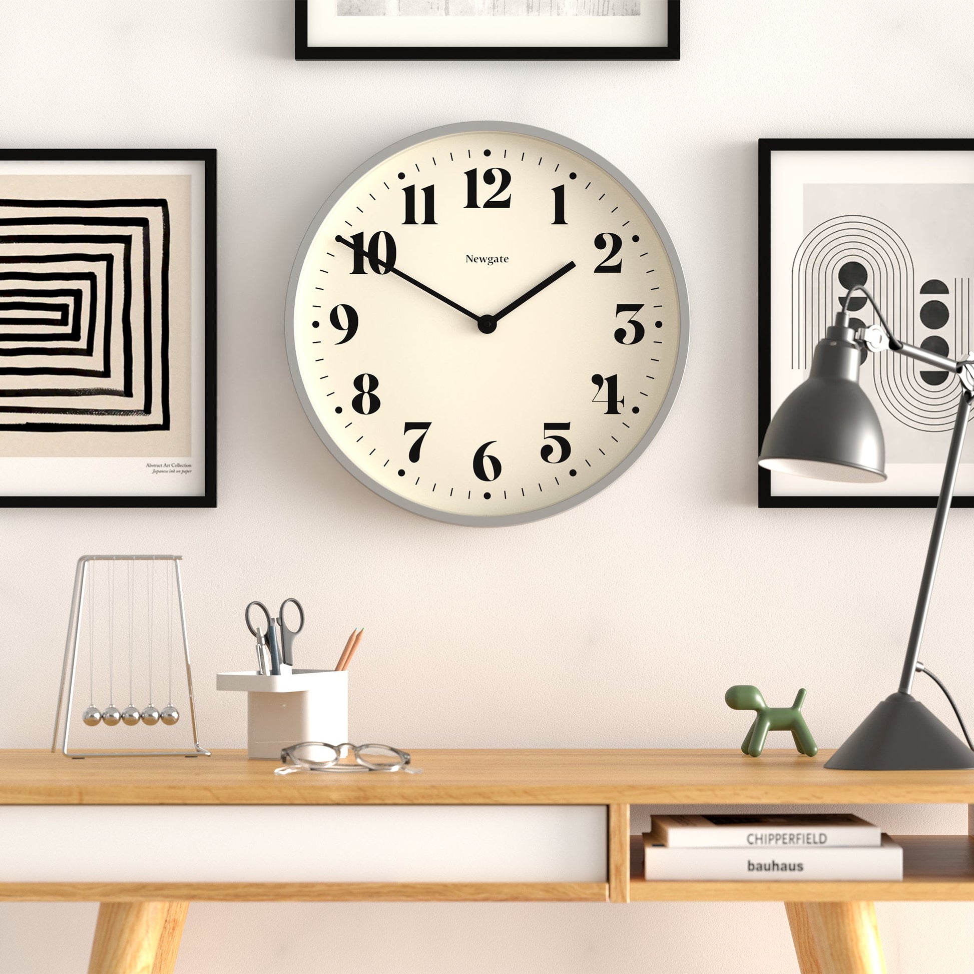 Newgate Number Two Wall Clock Matte Posh Grey*-Newgate-Mood