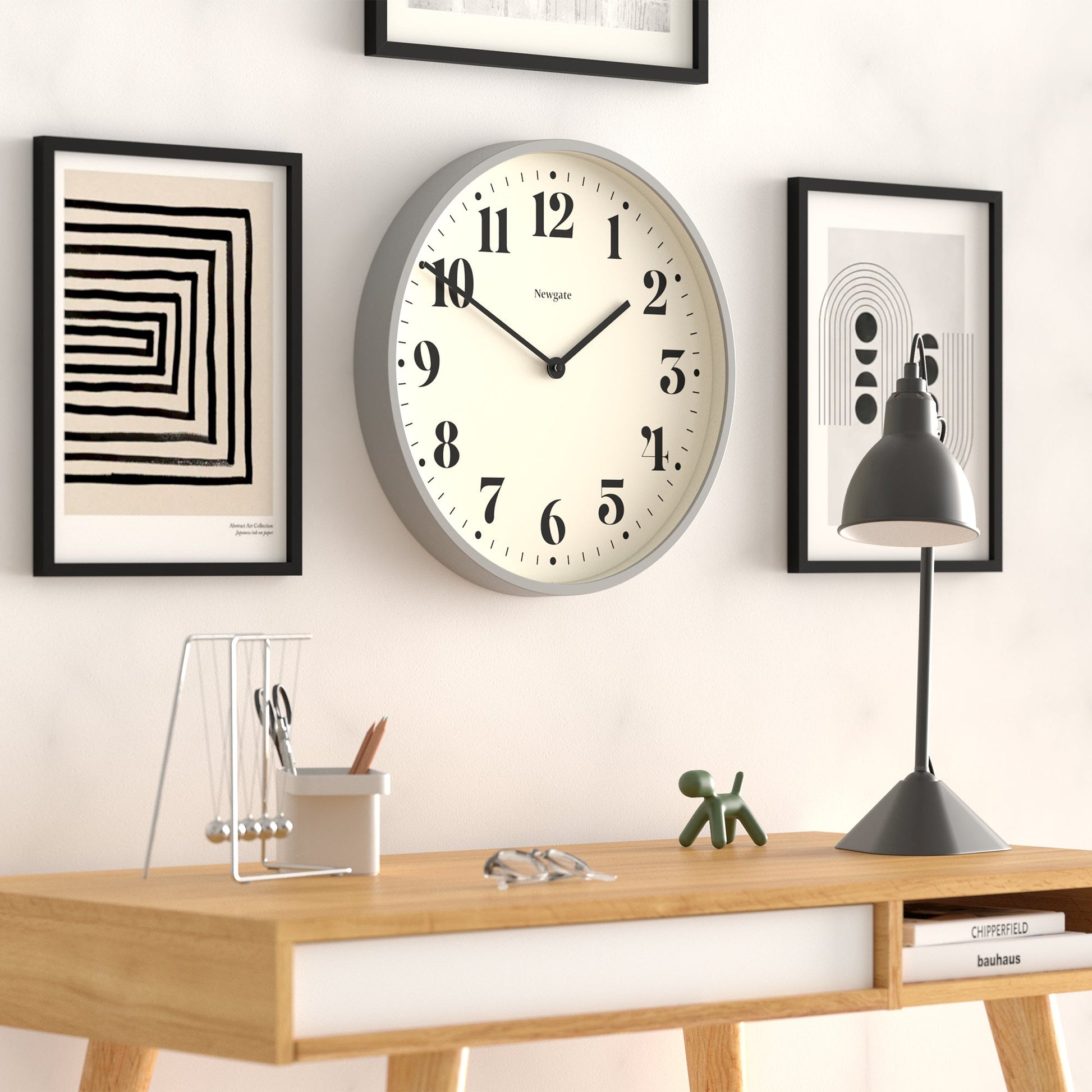 Newgate Number Two Wall Clock Matte Posh Grey*-Newgate-Mood